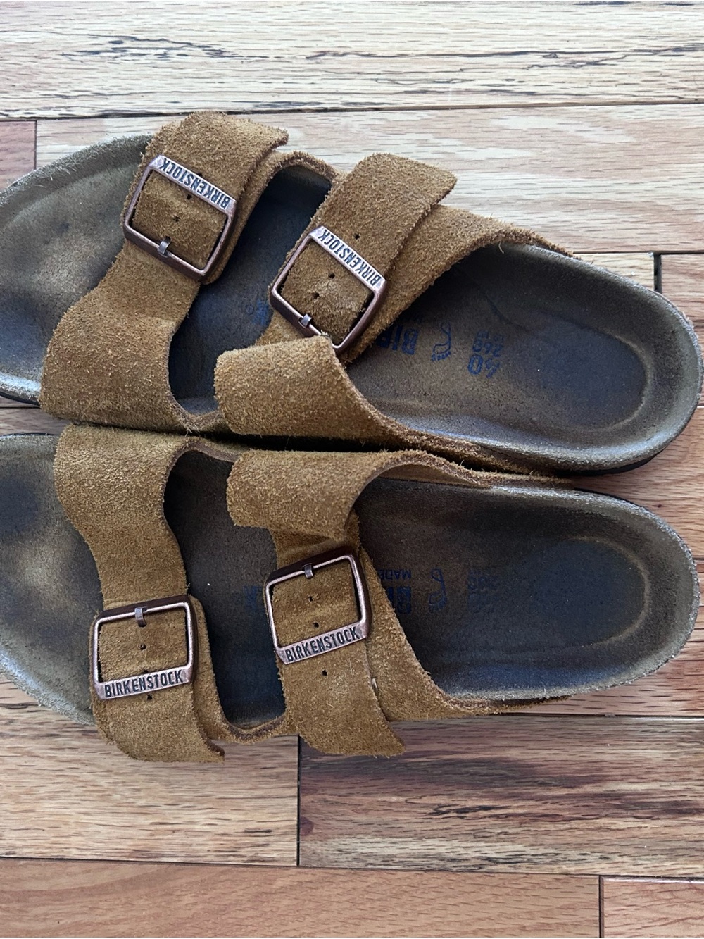 Birkenstock Arizona Sandals in Mink Suede